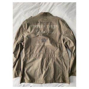 Express “Virtue & Truth” Military Style Jacket XL